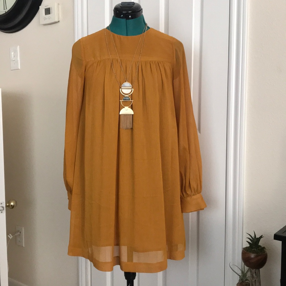 Gold swing dress